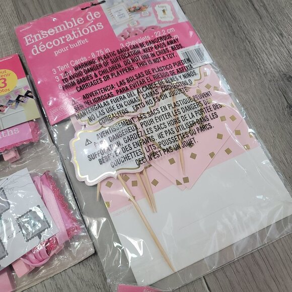 Baby's First Birthday Photo Garland & Decorating Kit Pink pink baby girl - Picture 4 of 7